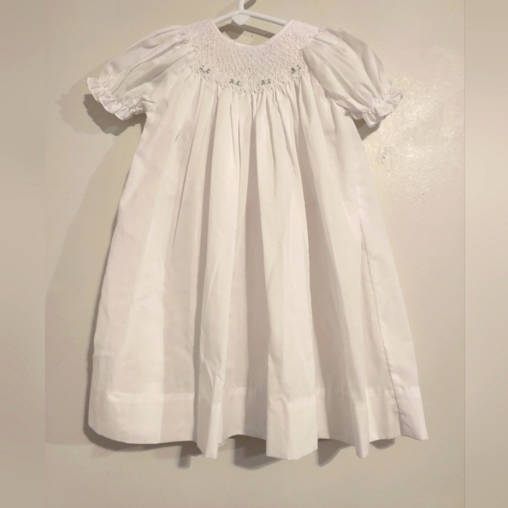 Petit Ami white baby girl dress